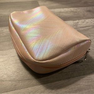 Pink Feather Pattern Makeup Bag NWOT